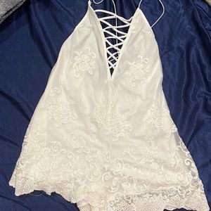 White lace romper from Forever21
